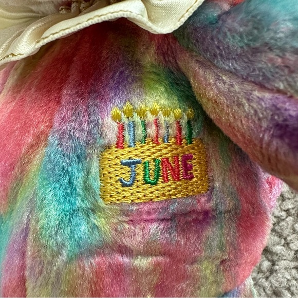 Vintage Ty 2001 The Birthday Beanies Collection June Plush Bear Beanie Baby - Picture 9 of 9